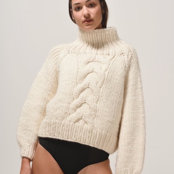 I Love Mr Mittens Sweaters - I Love Mr Mittens Chunky Cropped Cable Knit XS/S